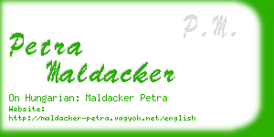 petra maldacker business card